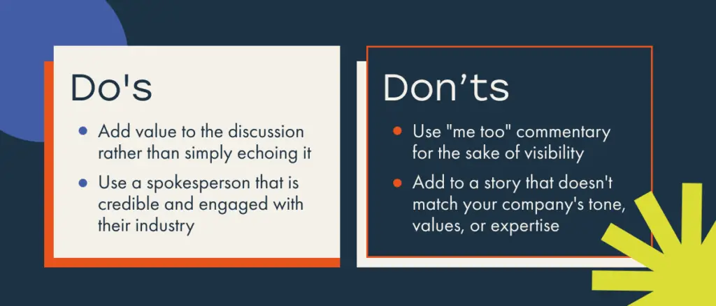 Do's and don'ts of newsjacking
